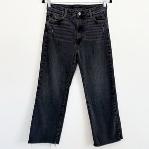 Joe's Denim Wide Leg Cropped Jeans Black Size 28